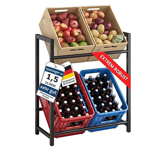 STEELSØN Flaschenregal Macondo aus Metall, Getränkekistenregal schwarz, für günstig online kaufen