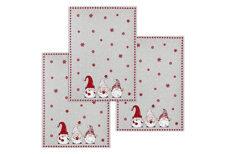 Kracht Geschirrtuch Wichtel Weihnachten, (Set, 3-tlg., Set), 3er Pack Gesch günstig online kaufen