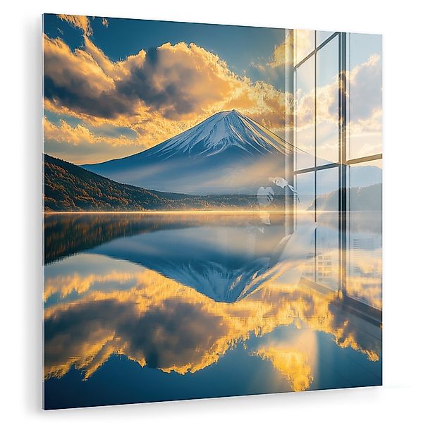 MuchoWow Acrylglasbild Berg - Fluss - günstig online kaufen