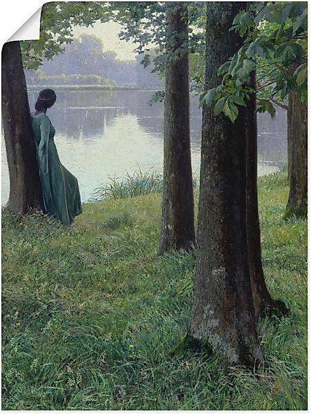 Artland Wandbild "Morgen am Teich in Rastede. 1906", Frau, (1 St.), als Lei günstig online kaufen
