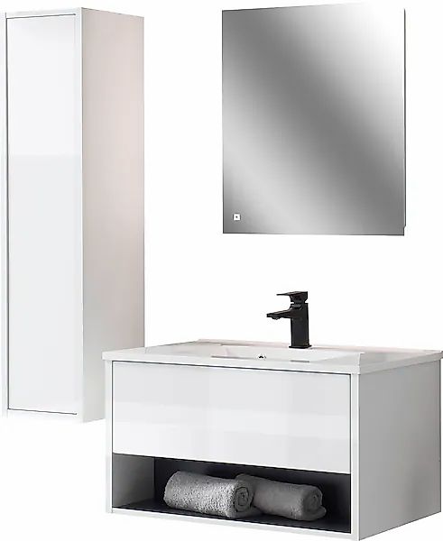 PLACES OF STYLE Badmöbel-Set »Studio Line, Bad im modernen Design, 3-teilig günstig online kaufen
