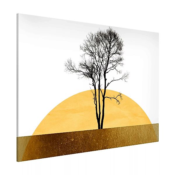Magnettafel Goldene Sonne mit Baum günstig online kaufen