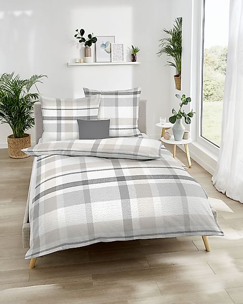 Kaeppel Bettwäsche Madras Karo, Seersucker, 2 günstig online kaufen