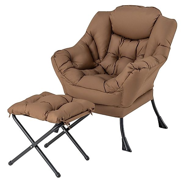 COSTWAY Relaxsessel Ohrensessel mit Hocker, 150kg günstig online kaufen
