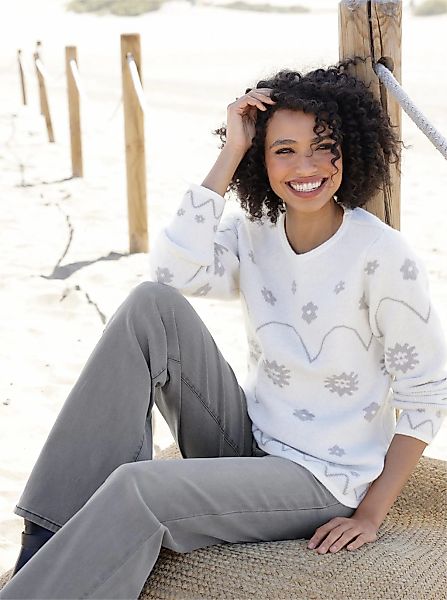 heine Rundhalspullover "Jacquard-Pullover" günstig online kaufen