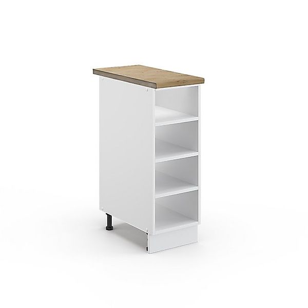 Vicco Küchenregal Fame-Line Offener Küchenschrank Weiß/Weiß 30 cm AP Eiche günstig online kaufen