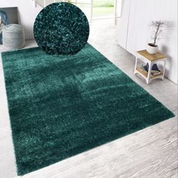my home Hochflor-Teppich "Malin" rechteckig 43 mm Höhe Shaggy in Uni-Farben günstig online kaufen