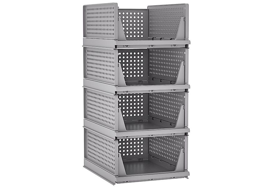 Yorbay Organizer 4er Set Stapelbarer Kleiderschrank Organizer 43 x 33 x 19 günstig online kaufen