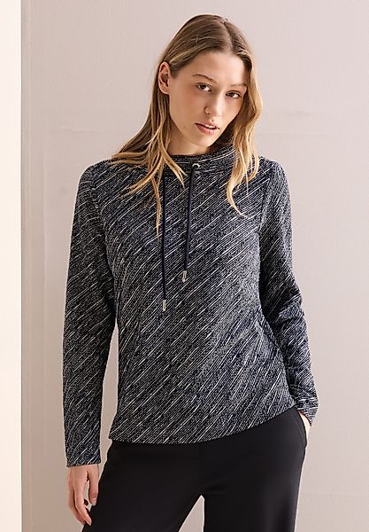 Cecil Langarmshirt aus elastischem Materialmix günstig online kaufen