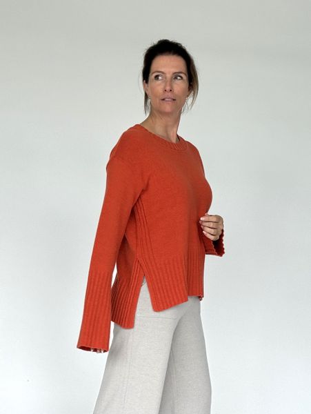 Zuckerwatte Rundhalspullover schöne Rippstrickdetails, aus wertiger günstig online kaufen