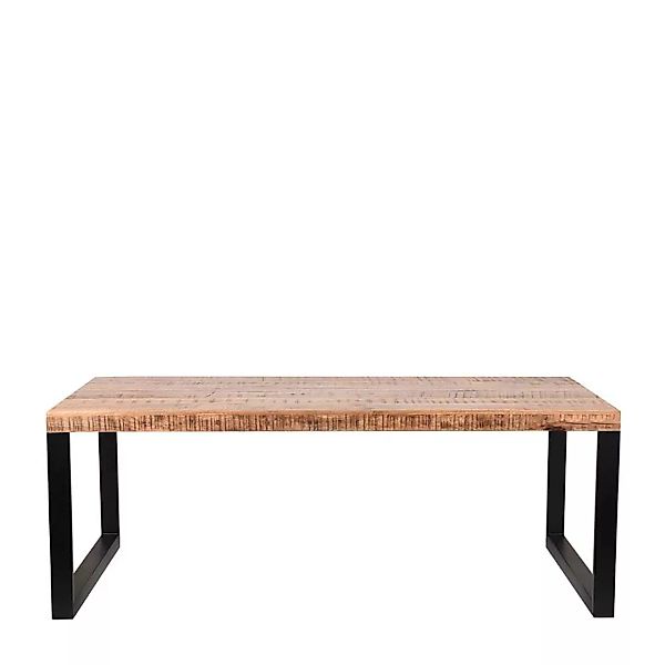 Esszimmertisch aus Mangobaum Massivholz und Metall handgearbeitet günstig online kaufen