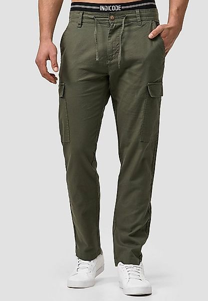 Indicode Leinenhose Herren Leonardo Sommerhose Leinen Herrenhose mit aufges günstig online kaufen