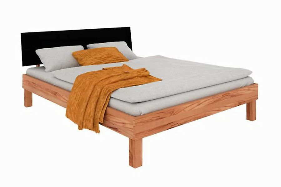 byoak Bett VIGO 80 x 200 aus Massivholz, mit MDF-kopfteil, Naturgeölt günstig online kaufen