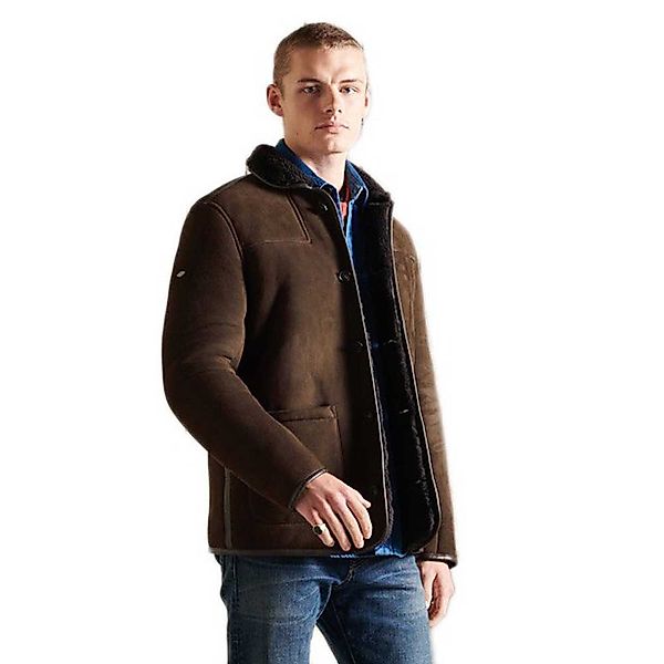 Superdry Shearling Deck Jacke XL Brown Nubuck günstig online kaufen