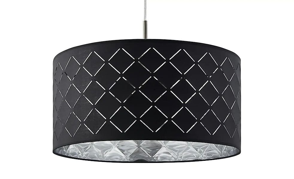 Globo Lighting Stoffpendelleuchte  1-flammig  Schirm grau/silber   ¦ silber günstig online kaufen