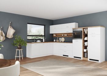 KOCHSTATION Winkelküche KS-Milan, optional mit Muldenlüfter, günstig online kaufen