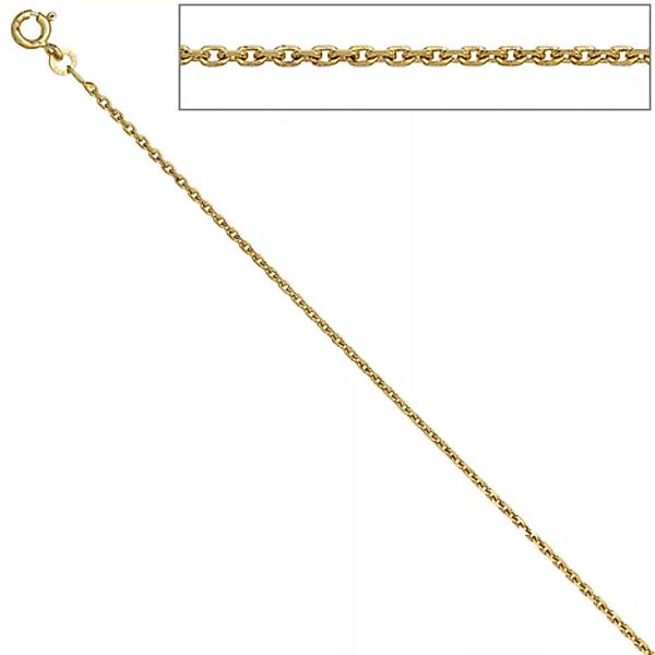 SIGO Ankerkette 585 Gelbgold diamantiert 1,6 mm 50 cm Gold Kette Halskette günstig online kaufen