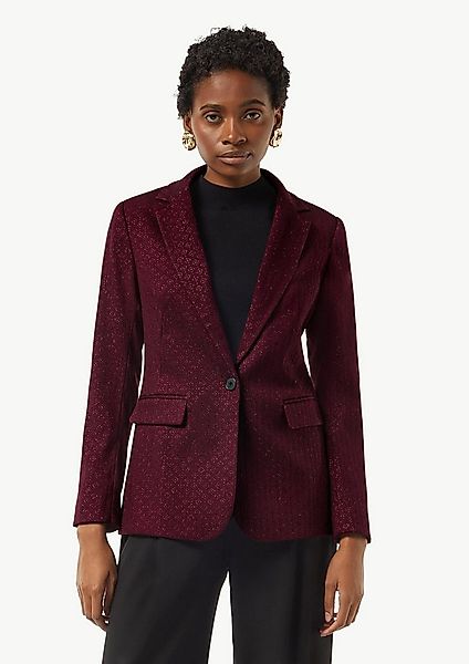comma Jackenblazer Indoor-Blazer Antaillierter Jacquard-Blazer mit Glitzerg günstig online kaufen