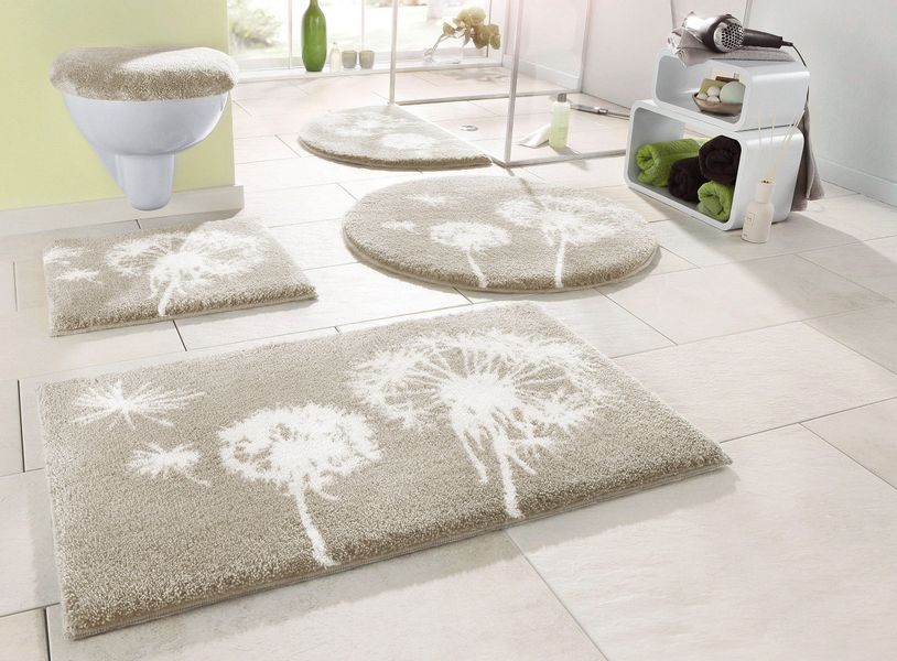 Grund Badematte "Pusteblume, Badvorleger, Badezimmer Teppich, sehr weich" H günstig online kaufen