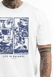 Neverless Print-Shirt Herren T-Shirt Japan Fuji günstig online kaufen