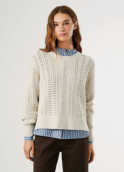 Pepe Jeans Strickpullover "CANDIDE", mit Lochmuster günstig online kaufen