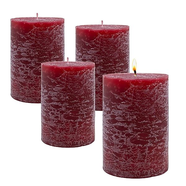 Spetebo Stumpenkerze Echtwachs rustikal Stumpenkerzen 10 günstig online kaufen