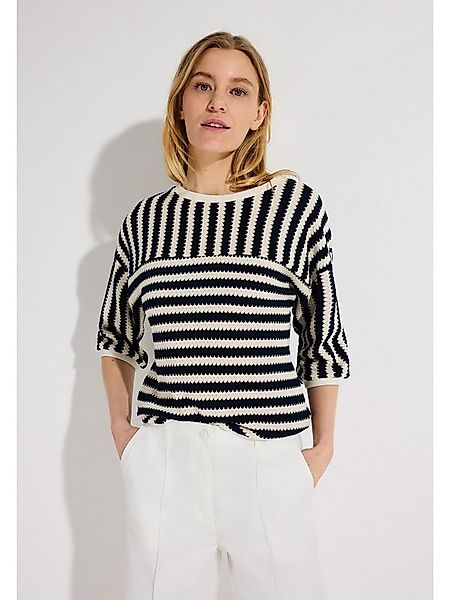 MORE&MORE T-Shirt gestreiftes 3/4 Arm-Baumwollshirt günstig online kaufen