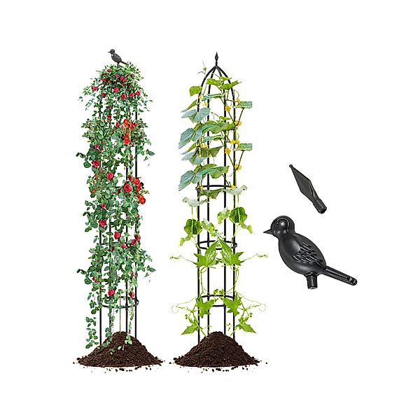 KOMFOTTEU Rankhilfe 2er Set, Rankturm Rosen günstig online kaufen