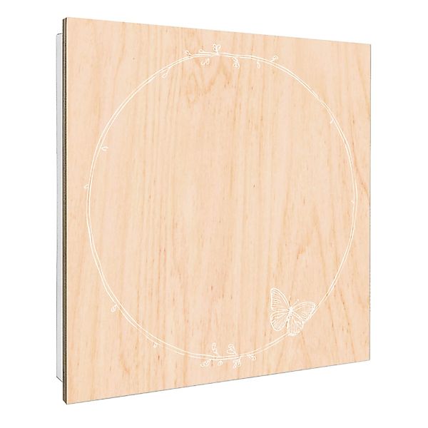 Banjado Großer Schlüsselbox Holz 30x30cm Weiß Scharnier Rechts 50 Haken Sch günstig online kaufen