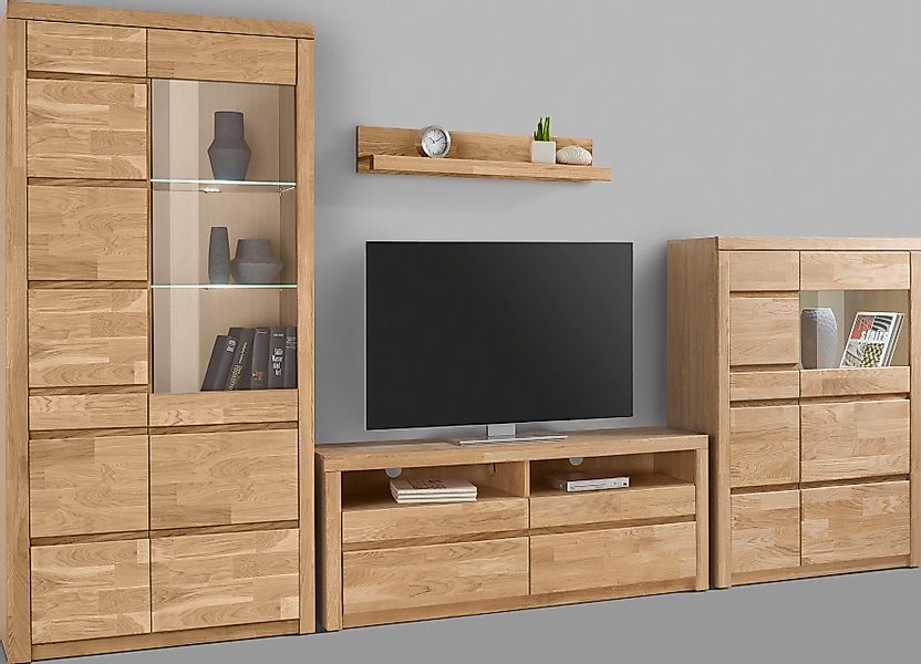 Home affaire Wohnwand "Silkeborg", (Set, 4 St.), teilmassives Holz günstig online kaufen