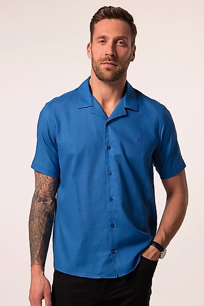 JP1880 Kurzarmhemd Hemd Halbarm Leinenmix Kubakragen günstig online kaufen