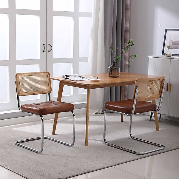 OKWISH Esszimmerstuhl Polsterstuhl Küchenstuhl (Akzentstühle Rattan günstig online kaufen