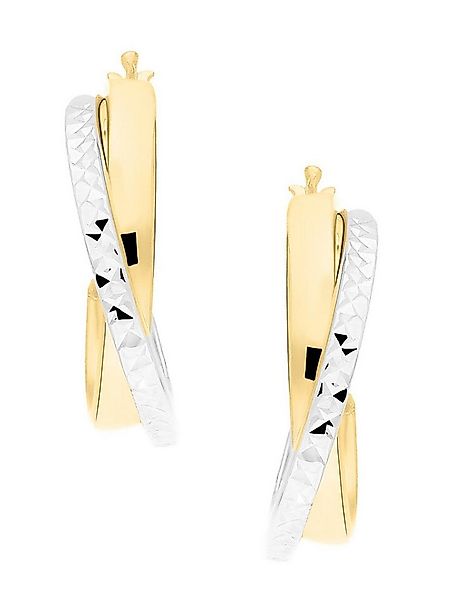 My Gold Paar Creolen Damen Ohrringe Creolen Gold 333 (8 Karat) Gelb- & Weiß günstig online kaufen
