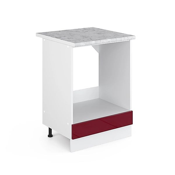 Vicco Herdumbauschrank R-Line, Rot Hochglanz/Weiß, 60 günstig online kaufen