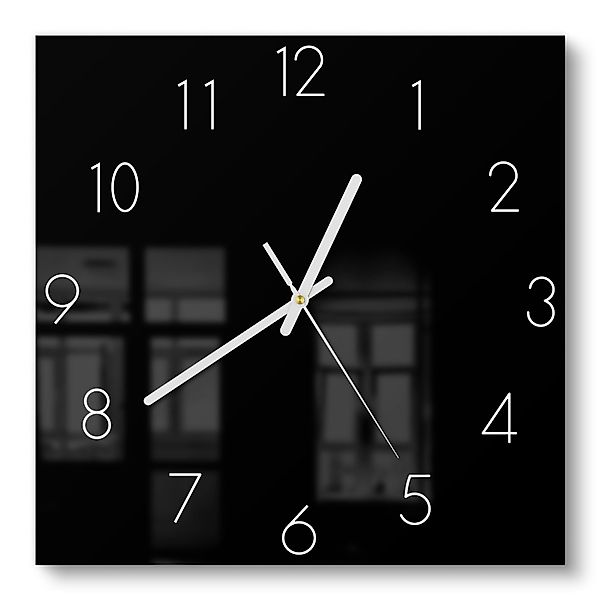 DEQORI Wanduhr 'Unifarben - Schwarz' (Glas günstig online kaufen