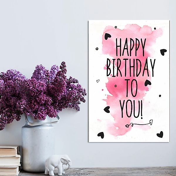 queence Metallbild "Your Birthday", Schriftzüge, (1 St.), Stahlschilder günstig online kaufen