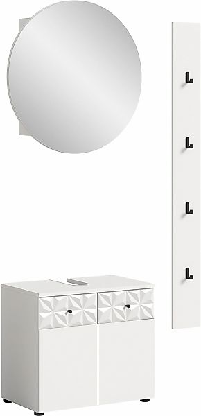 welltime Badezimmer-Set "VICENZA, TOPSELLER, Breite 91cm, 3-teilig, mit Orn günstig online kaufen