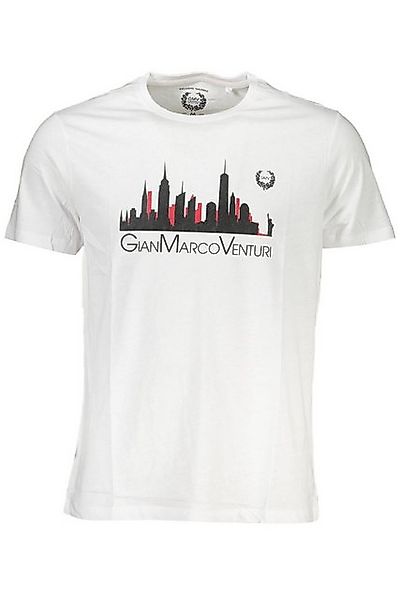 GIAN MARCO VENTURI T-Shirt Weiße Herren Kurzarm T-Shirt mit Logo & Rundhals günstig online kaufen