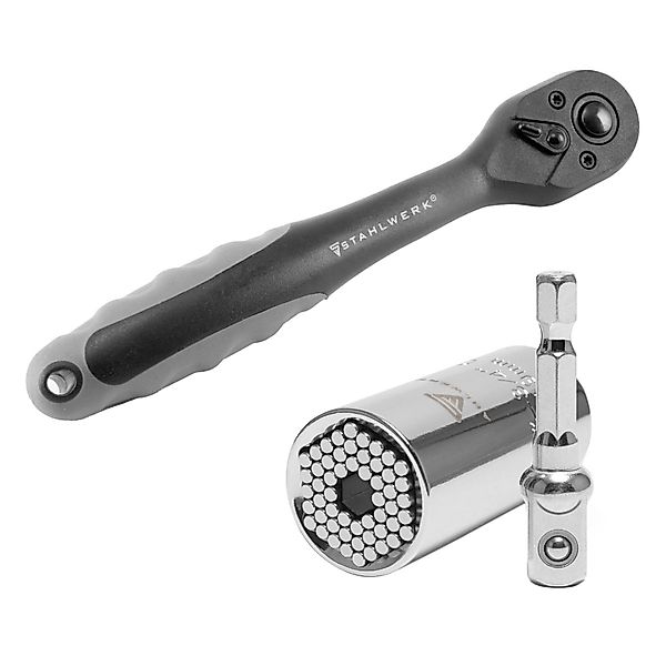 STAHLWERK Drehmomentschlüssel 3/8 Umschaltknarre Universalsteckschlüssel Ad günstig online kaufen