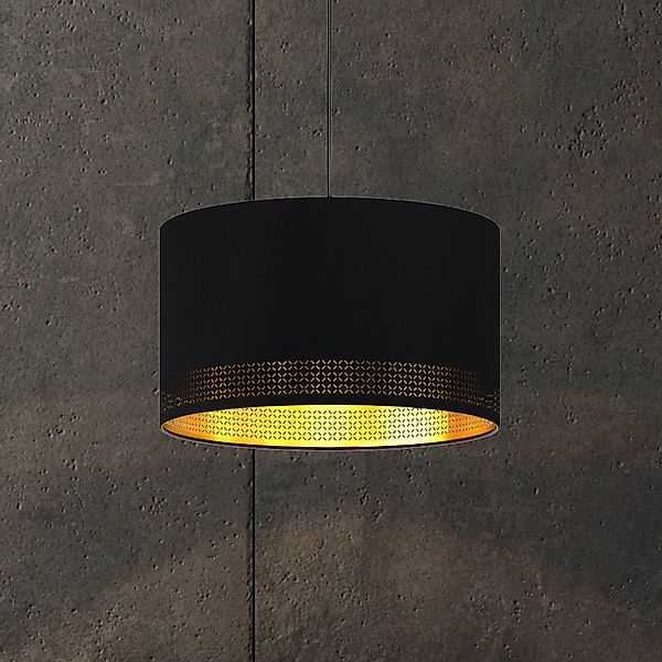 Hängeleuchte Esteperra, schwarz/gold, Ø 38 cm günstig online kaufen