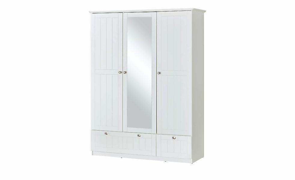 Mia & Mo Kleiderschrank  Suna ¦ weiß ¦ Maße (cm): B: 140 H: 187 T: 56.0 Bab günstig online kaufen