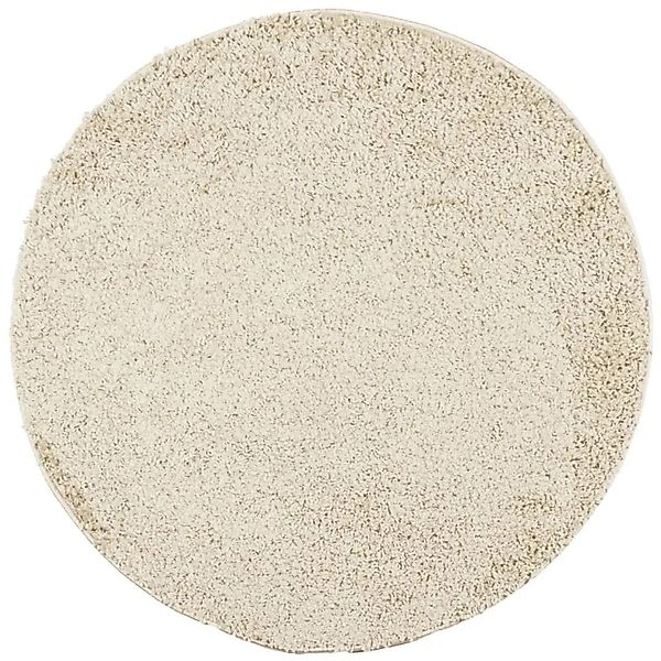 vidaXL Teppich Shaggy Hochflor Modern Golden Ø 160 cm 375356 günstig online kaufen