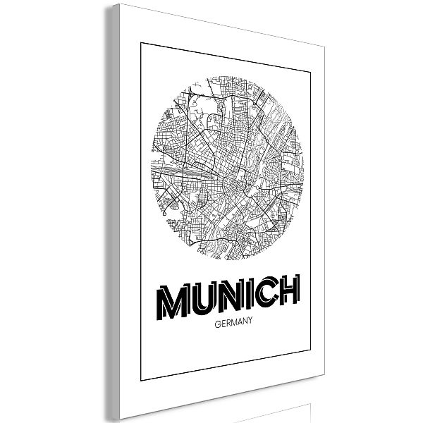 Wandbild - Retro Munich (1 Part) Vertical günstig online kaufen