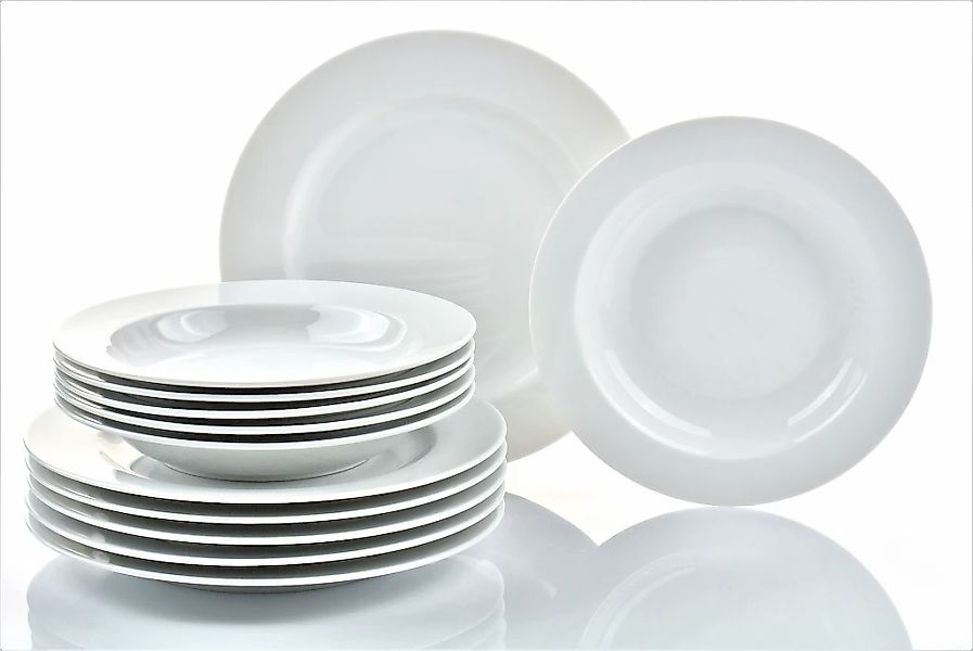 Retsch Arzberg Tafelservice "HEIKE WEISS, Geschirr-Set 12-teilig, Teller-Se günstig online kaufen