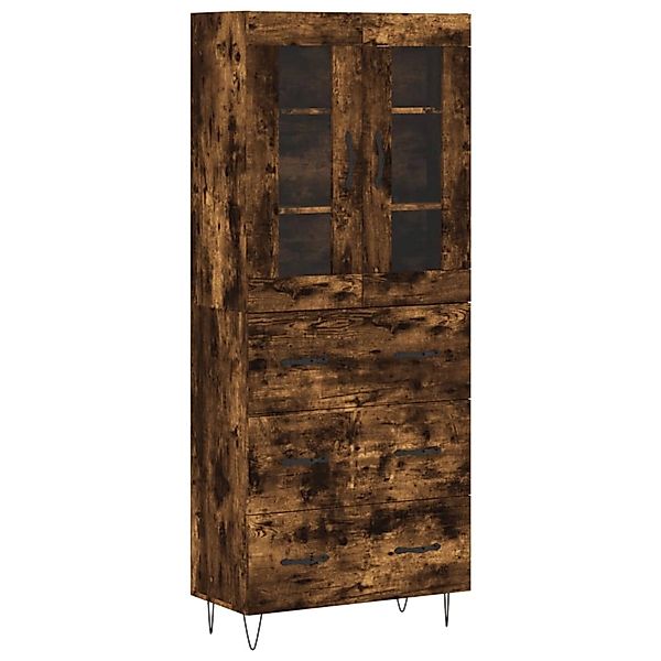 vidaXL Highboard Räuchereiche 69,5x34x180 cm Holzwerkstoff 3198438 günstig online kaufen