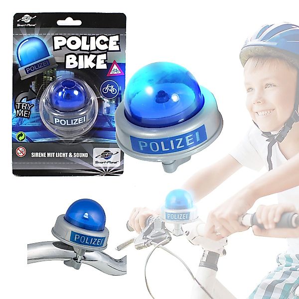 Smart-Planet Stumpenkerze Fahrradklingel Smart-Planet Polizei Kinder günstig online kaufen