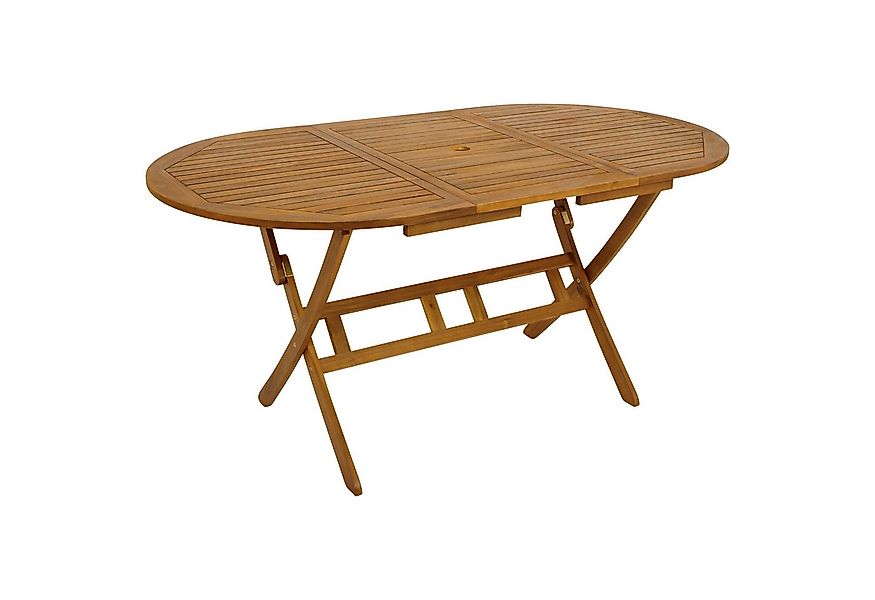 DEGAMO Gartentisch Landhaus (1-St), oval 85x160cm, Akazie geölt, klappbar günstig online kaufen