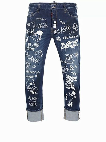 Dsquared2 Straight-Jeans Dsquared2 Big Dean´s Brother Jeans blau günstig online kaufen