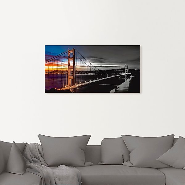 Artland Leinwandbild »The Golden Gate Bridge«, Brücken, (1 St.), auf Keilra günstig online kaufen