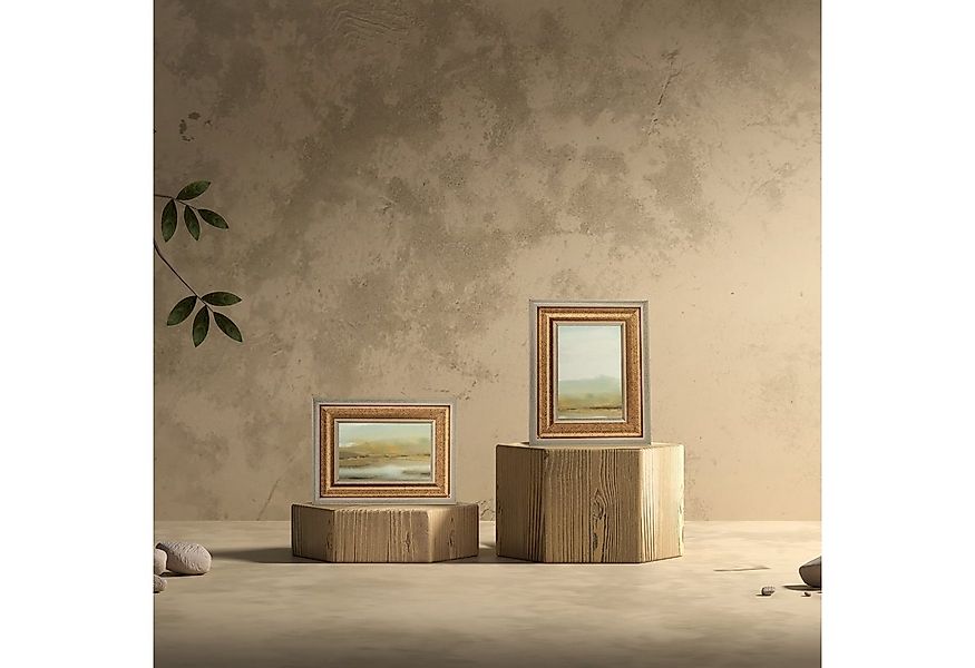 relaxdays Bilderrahmen-Set Bilderrahmen 15x20 cm 2er Set, gold günstig online kaufen